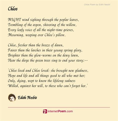 chloe poems